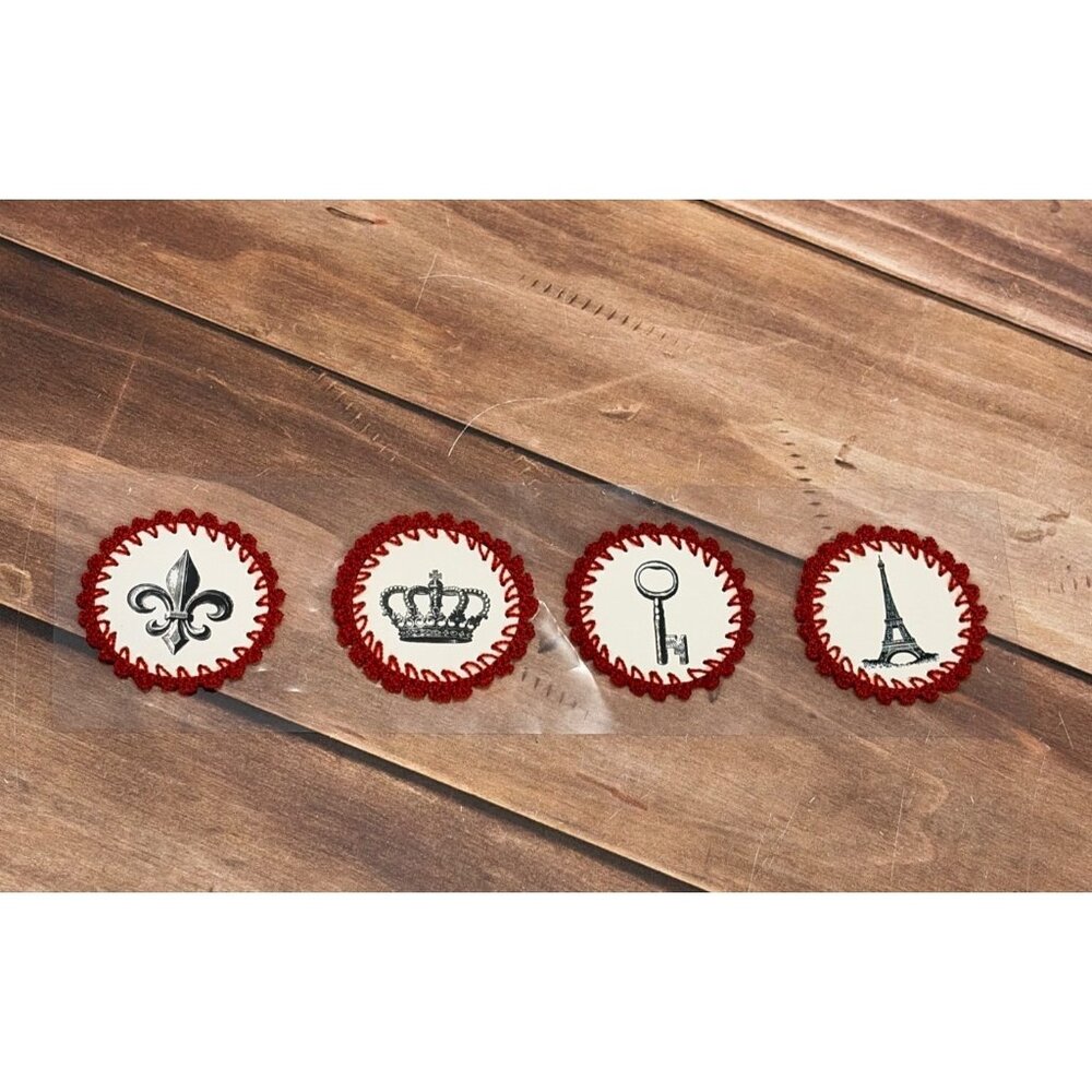 MICHAELS 447555.4 CROCHET LOVE EMBELLISHMENT STICKER VALENTINE PARIS